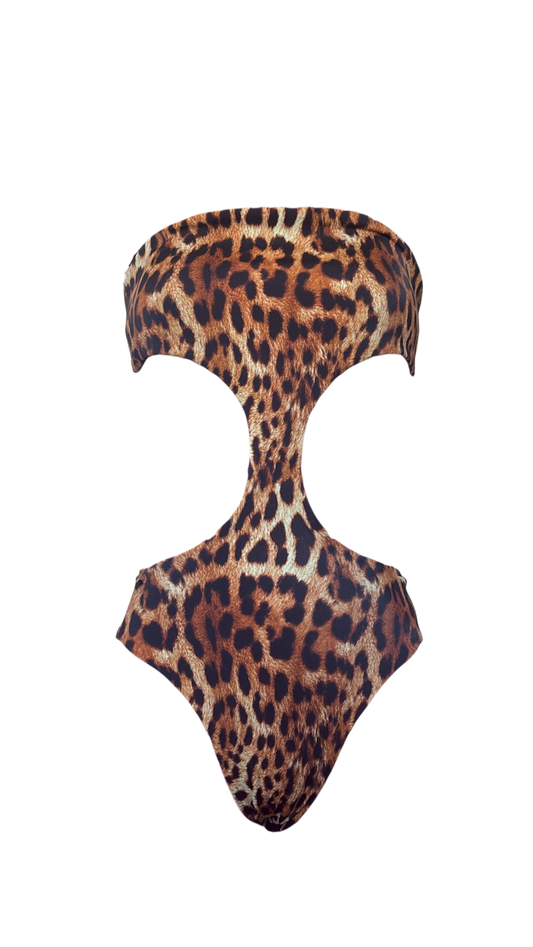 ONE PIECE LEOPARD BANDEAU